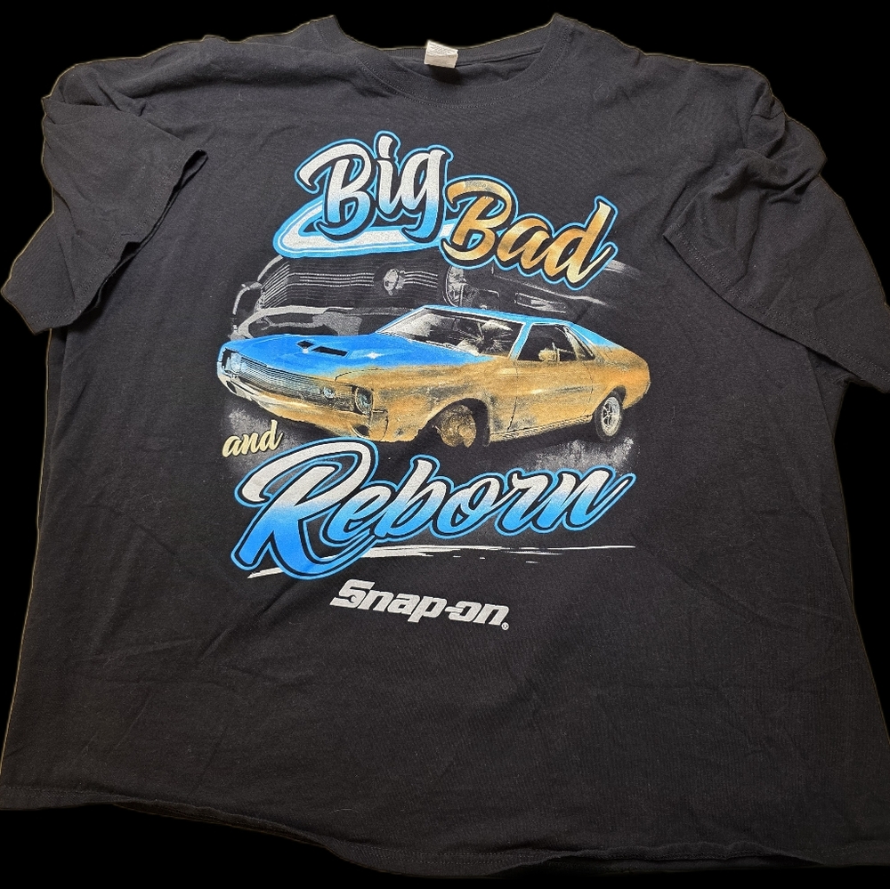 Snap On Big Bad & Reborn Muscle Car Graphic Print Toolbox Giveaway T-shirt 3XL